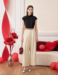 Pleated Wide-leg Pants