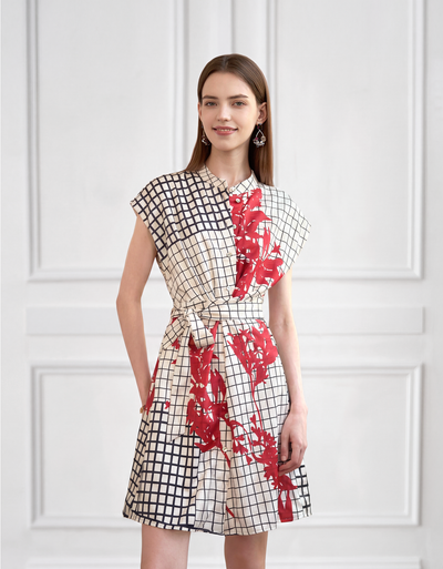 floral check print(a28545) / extra small (xs)