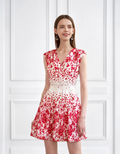 Floral Print Elastic Waist Sleeveless Dress
