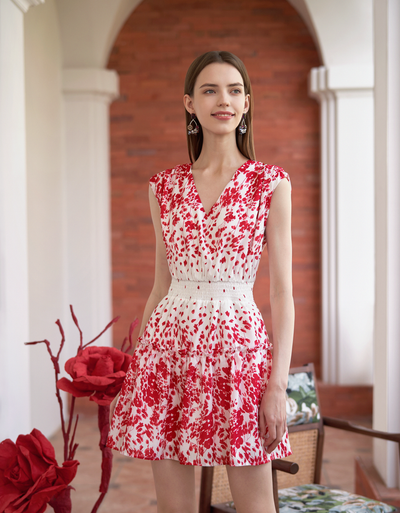 red florals(a28641) / small (s)