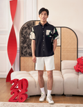 Floral Panels Short Sleeve Men's Shirt