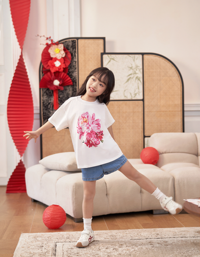 pink florals(a28875) / 120cm