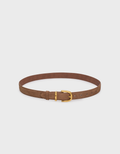 Metal Buckle Matte Leather Belt