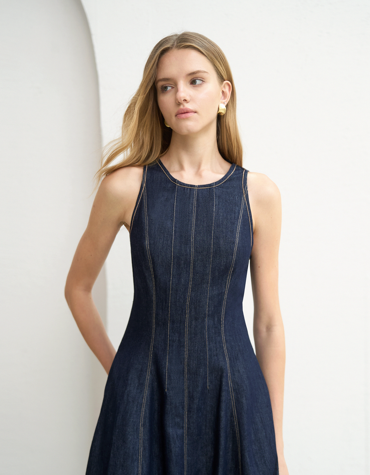 Sleeveless Denim Maxi Dress – SaturdayClub Singapore