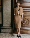 Side Buttons Midi Skirt