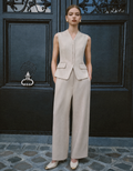 Draped Wide-leg Trousers