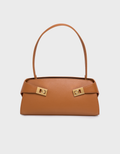 Metal Buckle Baguette Bag