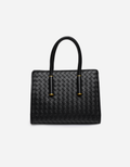 Woven Leather Tote Handbag